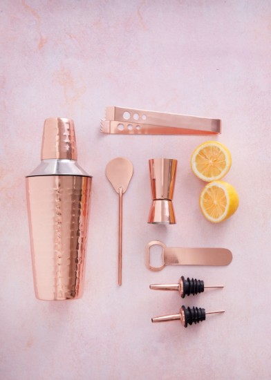 Set cocktail, 7 piese, inox, Copper - BarCraft