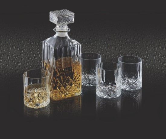 Set decantor si pahare whisky, 5 piese, sticla - BarCraft
