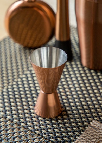 Pahar dublu masura pentru cocktail, inox, 25/50 ml, Cupru - BarCraft