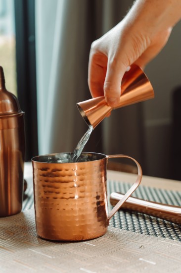 Pahar dublu masura pentru cocktail, inox, 25/50 ml, Cupru - BarCraft