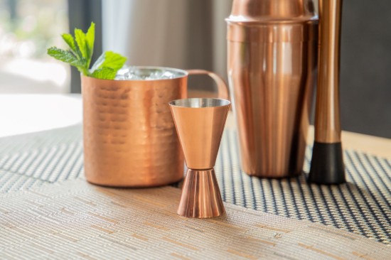 Pahar dublu masura pentru cocktail, inox, 25/50 ml, Cupru - BarCraft