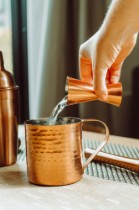 Pahar dublu masura pentru cocktail, inox, 25/50 ml, Cupru - BarCraft