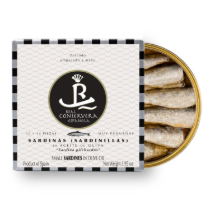 Baby sardine în ulei de măsline 10/14, 112 g - Real Conservera, Spania