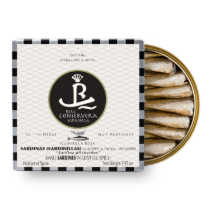 Baby sardine în ulei de măsline (picante) 10/14, 112 g - Real Conservera, Spania