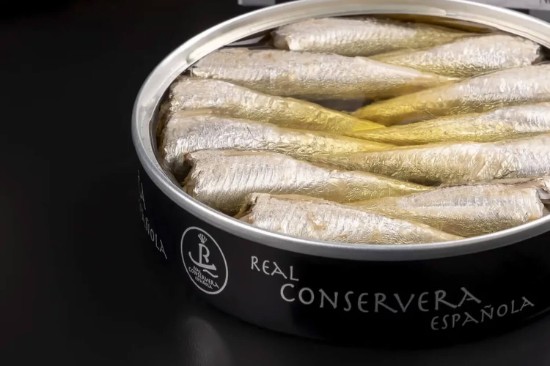 Baby sardine în ulei de măsline 14/18, 112 g - Real Conservera, Spania