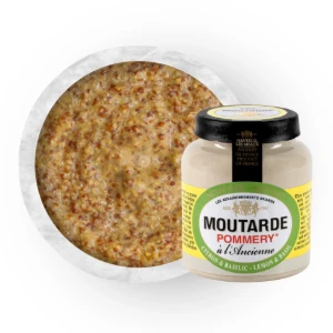 Muștarul Pommery® cu lămâie și busuioc 100 g -  Moutarde de Meaux® Pommery®