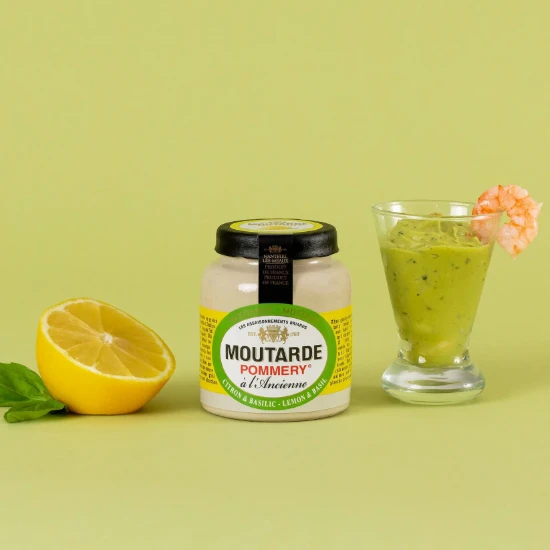 Muștar cu lămâie și busuioc, 100 g - Pommery®