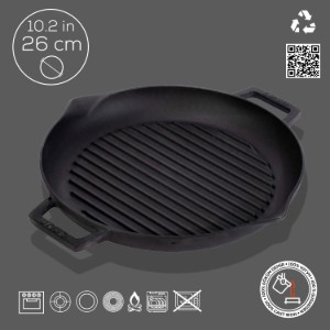 Tigaie grill, fonta, 26cm - LAVA