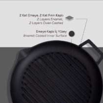 Tigaie grill, fonta, 26cm - LAVA