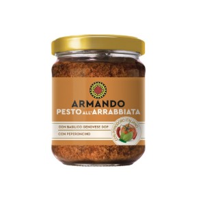 Pesto Ligurian rosu picant ALL`ARRABBIATA, 180 g - Armando