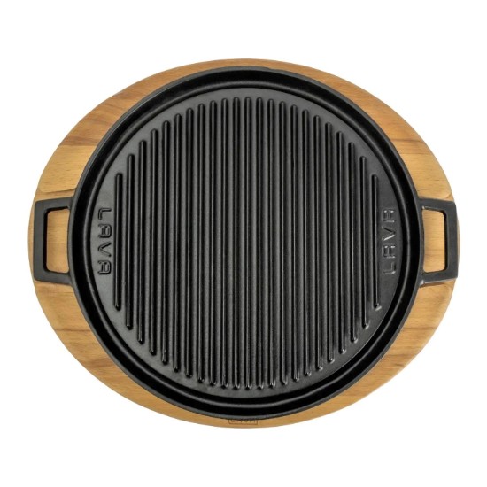 Grill fonta, 28 cm, cu suport - LAVA