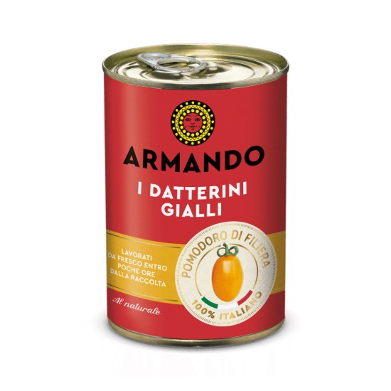 Rosii galbene pelati Datterini, 400 g - Armando