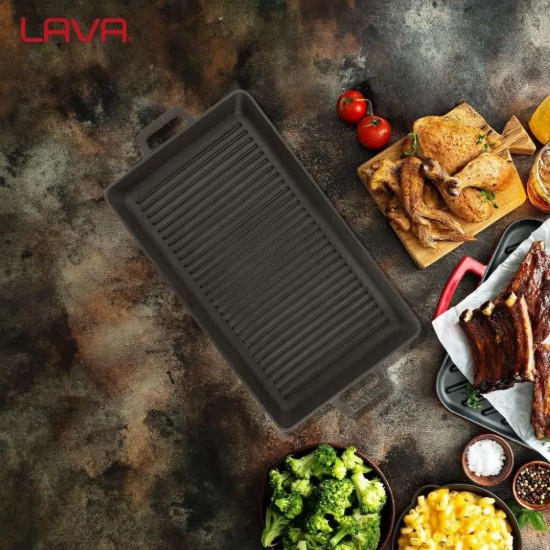Tava grill, fonta, 45 x 26 cm - LAVA