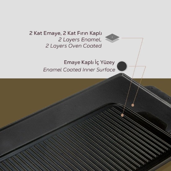 Grill fonta, 43 x 25 cm - LAVA