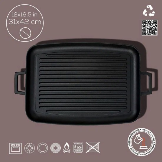 Tava grill fonta, 41,5 x 30 cm - LAVA