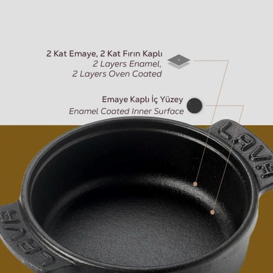 Mini-cratita, fonta, 13 cm - LAVA