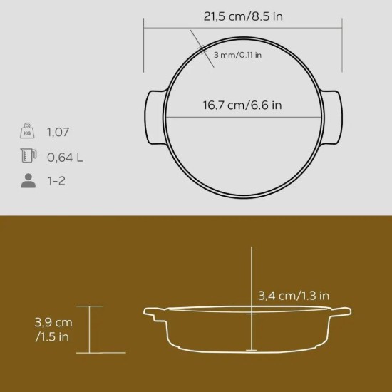 Cratita fonta, 17cm - LAVA
