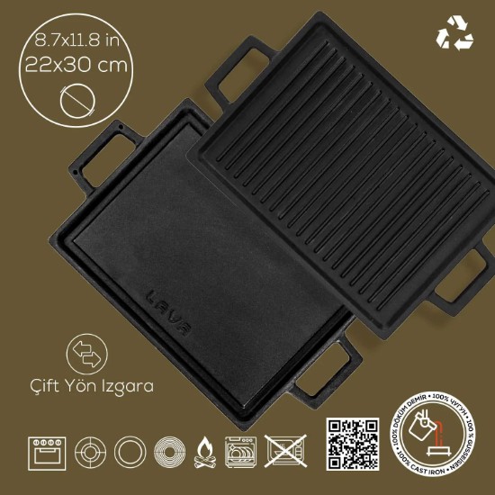 Grill fonta, 28,7 x 20,7 cm - LAVA