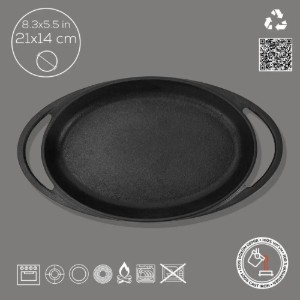 Tava ovala, fonta, 21 x 14 cm - LAVA