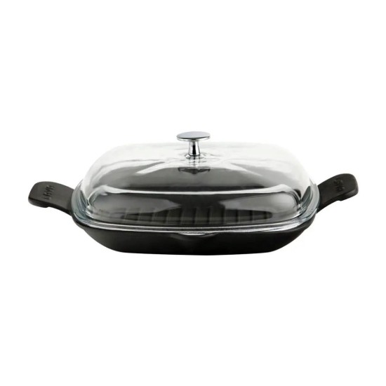 Tigaie grill, fonta, cu capac, 26 x 26 cm, "Glaze" - LAVA