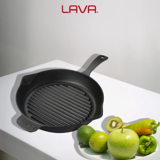 Tigaie grill, fonta, 28 cm - LAVA