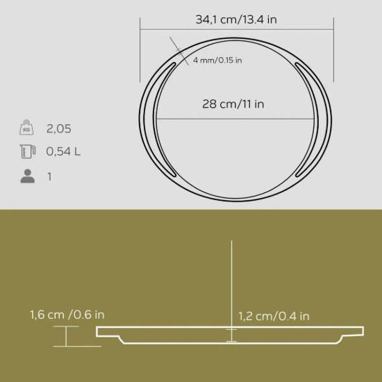 Tava pizza/clatite, 28cm - LAVA