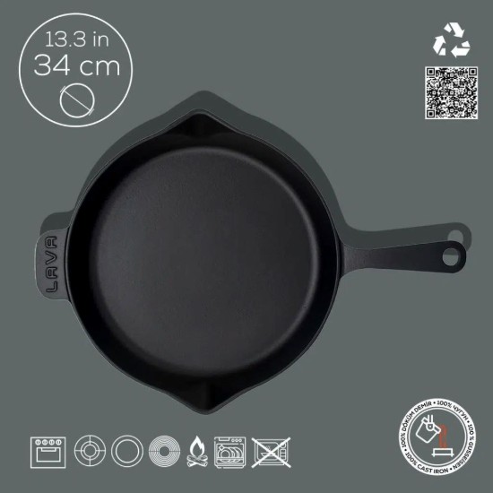 Tigaie fonta, 34 cm - LAVA