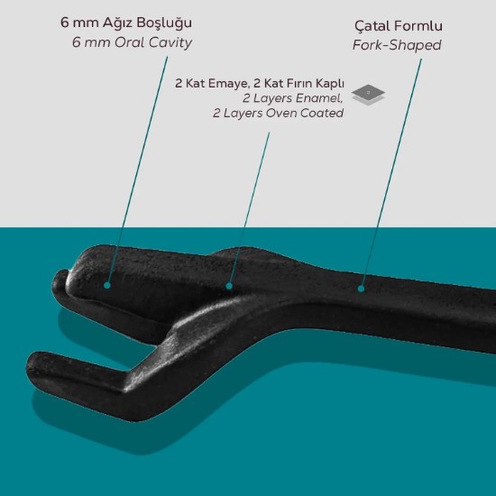 Cleste manevrare vase fierbinti, fonta, 21cm - LAVA