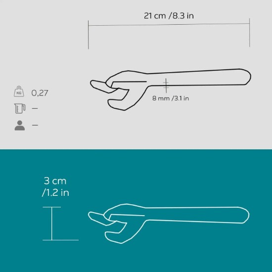 Cleste manevrare vase fierbinti, fonta, 21cm - LAVA