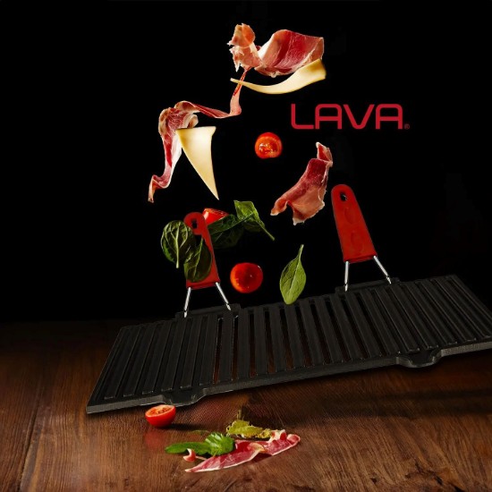 Grill fonta, cu manere din silicon, 40 x 24 cm - LAVA