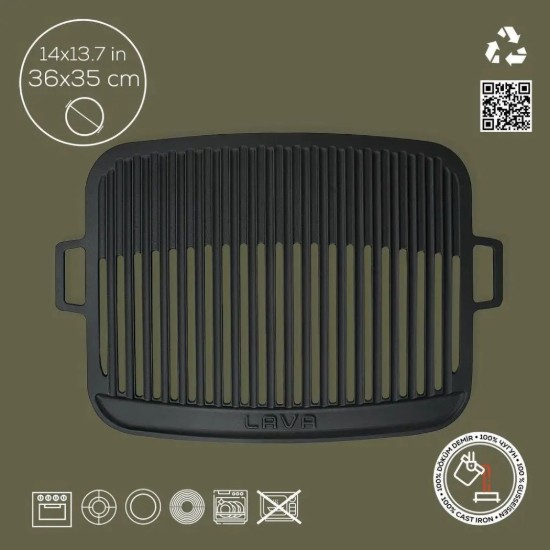 Gratar fonta, 43 x 31 cm - LAVA