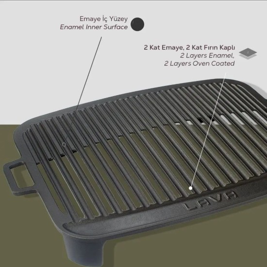 Gratar fonta, 43 x 31 cm - LAVA