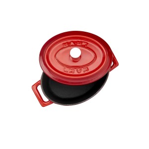 Mini-cratita ovala, fonta, 12cm/0,36L, "Trendy", Rosu - LAVA