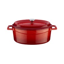 Cratita ovala, fonta, 27cm/3,91L, "Trendy", Rosu - LAVA