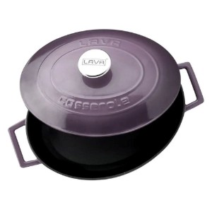 Cratita ovala, fonta, 29cm/4,67L, "Folk", Mov - LAVA