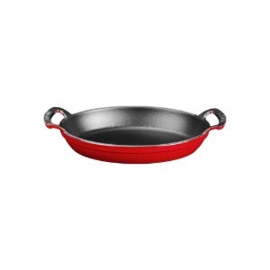 Tava ovala fonta, 19 x 14 cm, Rosu - LAVA