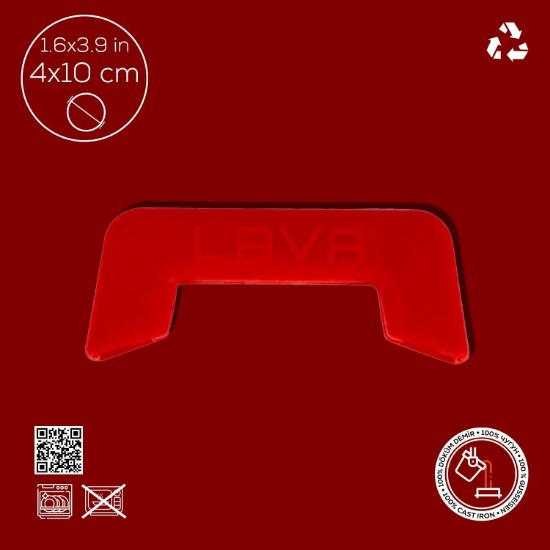 Set 2 manere, silicon, Rosu - LAVA