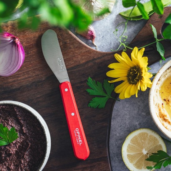 Cutit pentru unt N°117, inox, 6,5 cm, "Les Essentiels", Red - Opinel