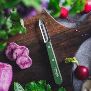 Decojitor N°115, inox, 6 cm, "Les Essentiels", Green - Opinel