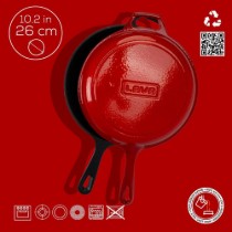 Set combo tigaie cu capac, 26cm, fonta, Rosu - LAVA
