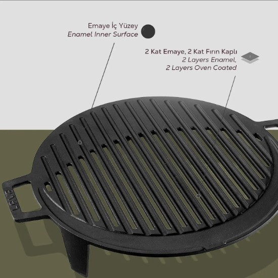 Grill fonta, 37cm - LAVA