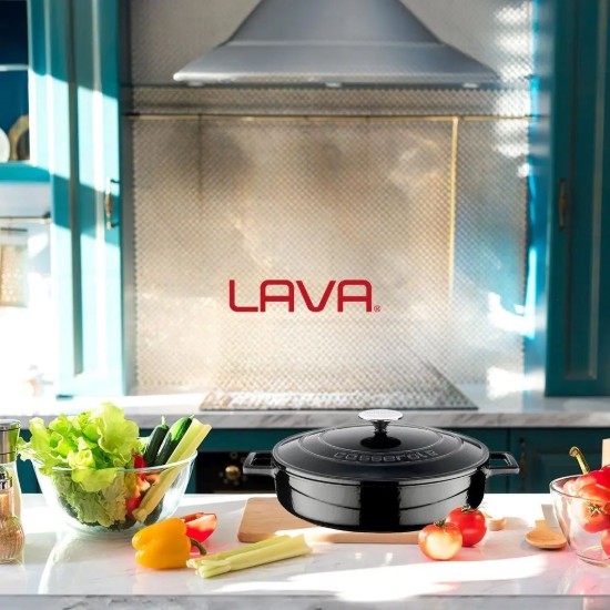 Cratita fonta, 28cm/3,5L, "Folk", Negru - LAVA