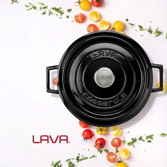 Cratita fonta, 28cm/3,5L, "Trendy", Negru - LAVA