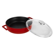 Cratita fonta, 28cm/3,5L, "Glaze", Rosu  - LAVA