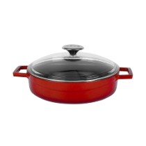 Cratita fonta, 28cm/3,5L, "Glaze", Rosu  - LAVA
