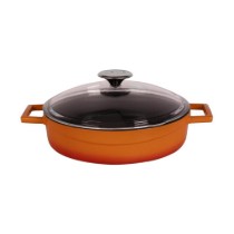 Cratita fonta, 28cm/3,5L, "Glaze", Portocaliu - LAVA