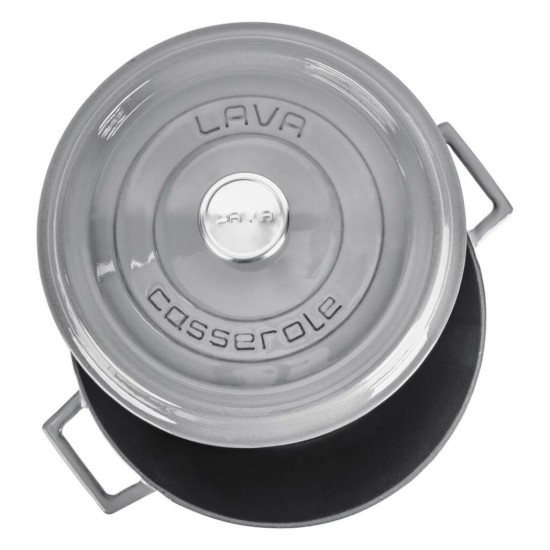 Cratita fonta, 28cm/6,71L, "Premium", Gri - LAVA