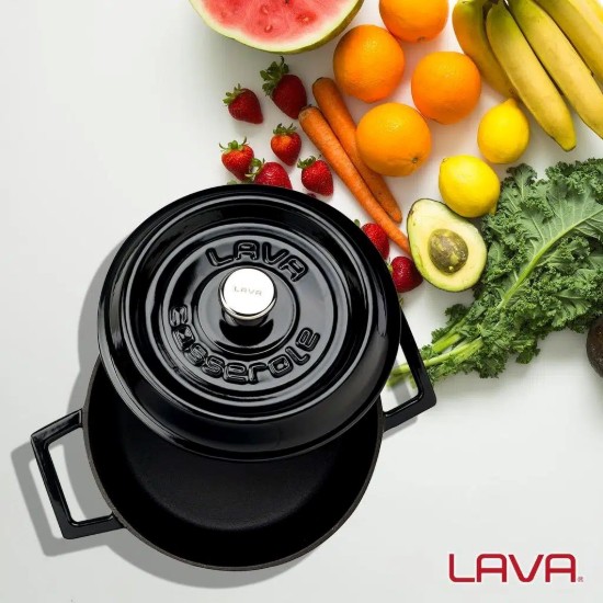 Cratita fonta, 16cm/1,33L, "Trendy", Negru - LAVA