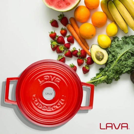 Cratita fonta, 16cm/1,33L, "Trendy", Rosu - LAVA