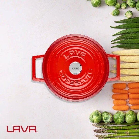 Cratita fonta, 20cm/2,82L, "Trendy", Rosu  - LAVA